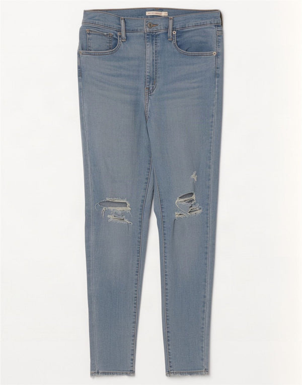 Женские потертые суперскинни Levi's Mile High W32 L30, синие хлопковые