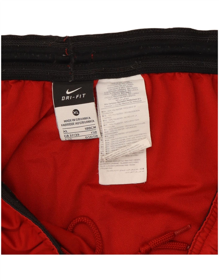 Мужские спортивные шорты Nike Dri Fit XL, красный полиэстер с цветными блоками