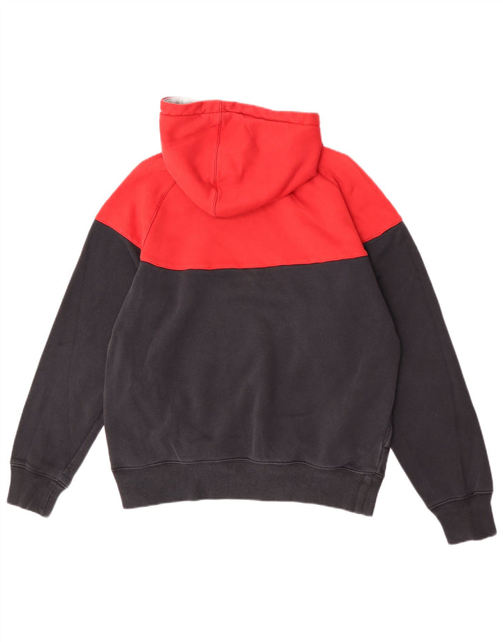 Мужской джемпер с капюшоном Nike Regular Fit, средний красный, хлопковый с цветными блоками