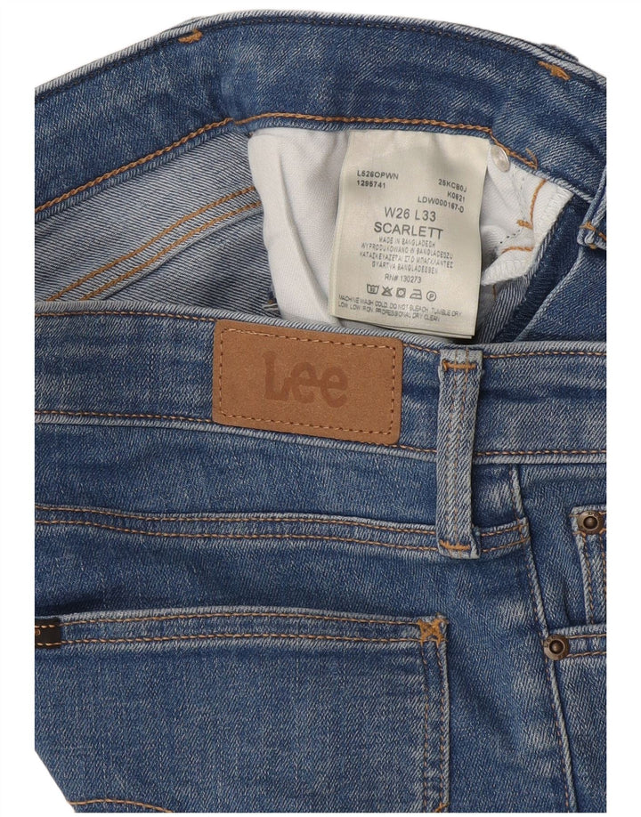 Женские джинсы скинни Lee Scarlett W26 L33, синий хлопок