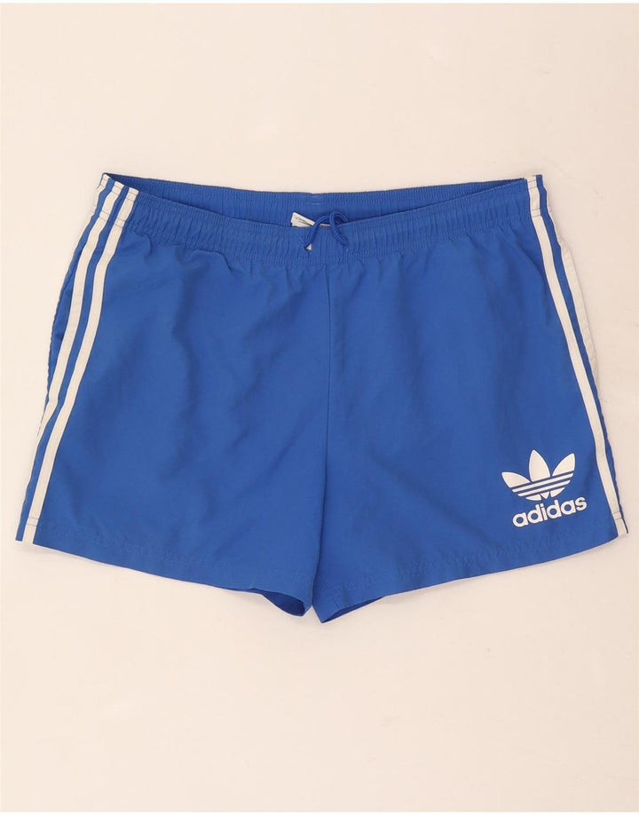 Мужские спортивные шорты Adidas с графическим рисунком, средний синий полиэстер