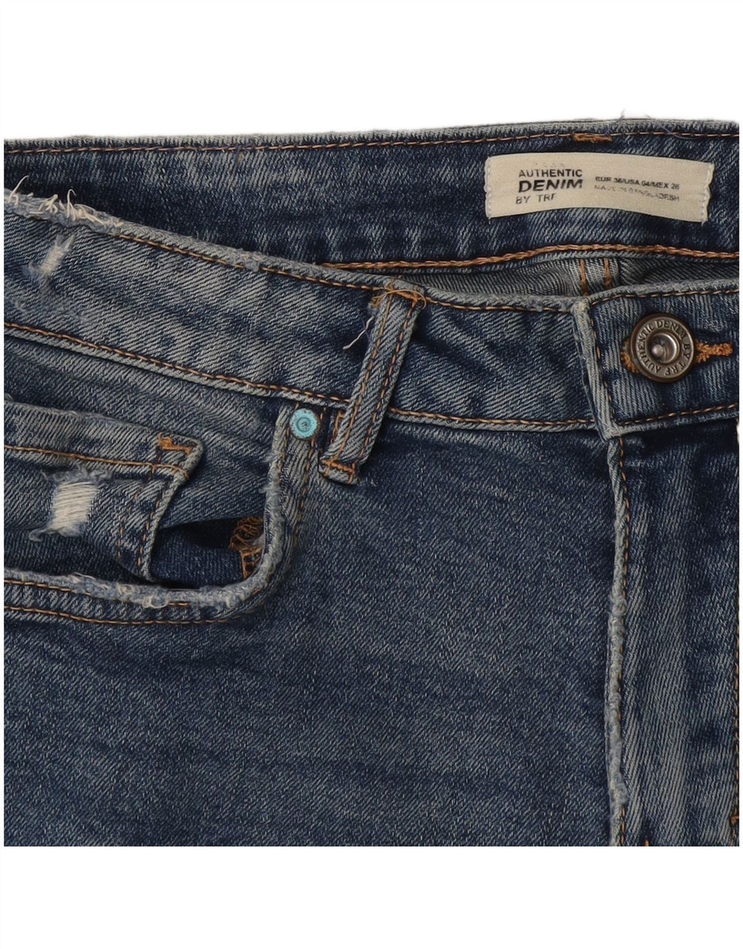 Женские джинсовые шорты Zara EU 36 XS W26 Синие