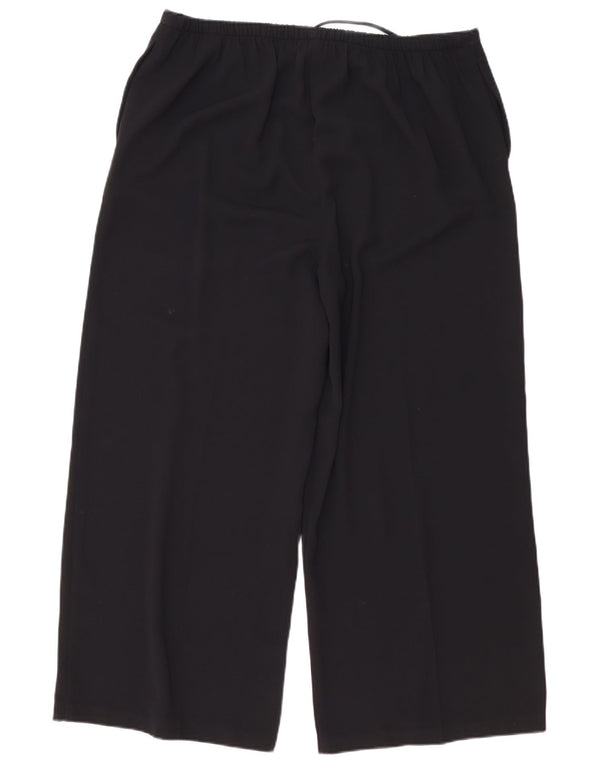 Женские повседневные широкие брюки Zara UK 18 XL W40 L27, черный полиэстер