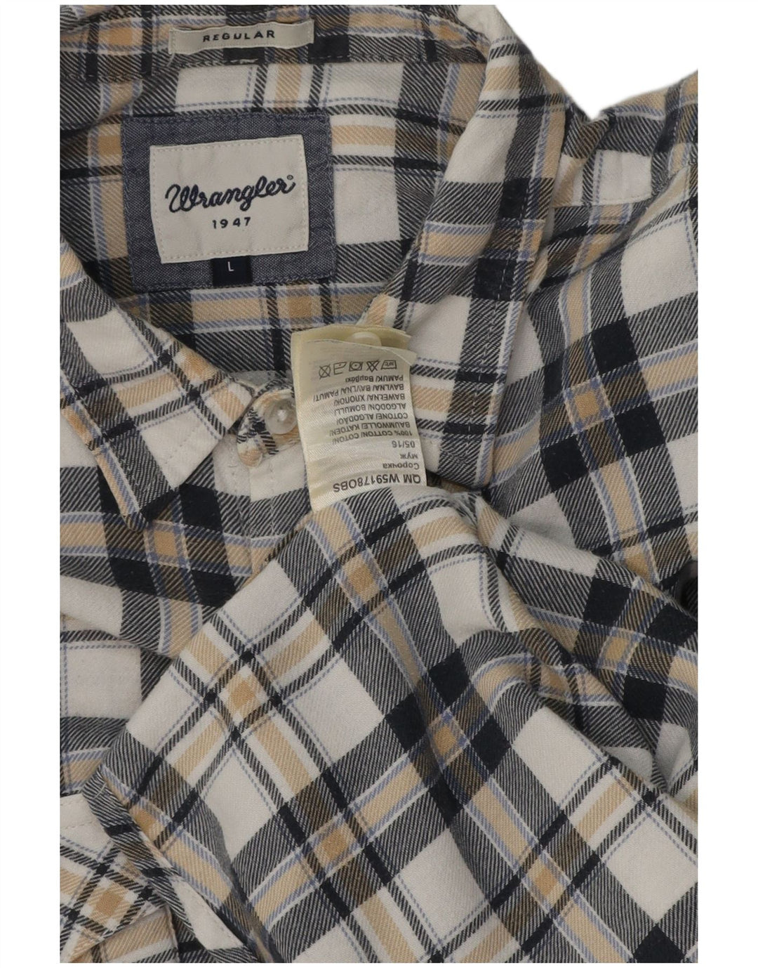 Мужская фланелевая рубашка стандартного кроя Wrangler, большая хлопковая разноцветная клетка в клетку