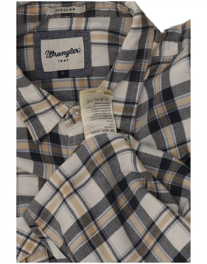 Мужская фланелевая рубашка стандартного кроя Wrangler, большая хлопковая разноцветная клетка в клетку