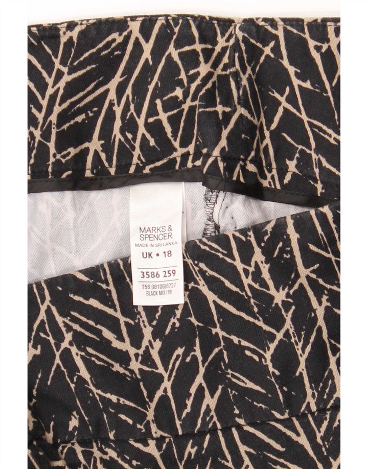 Женская юбка-карандаш с абстрактным узором Marks & Spencer UK 18 XL W38, черная