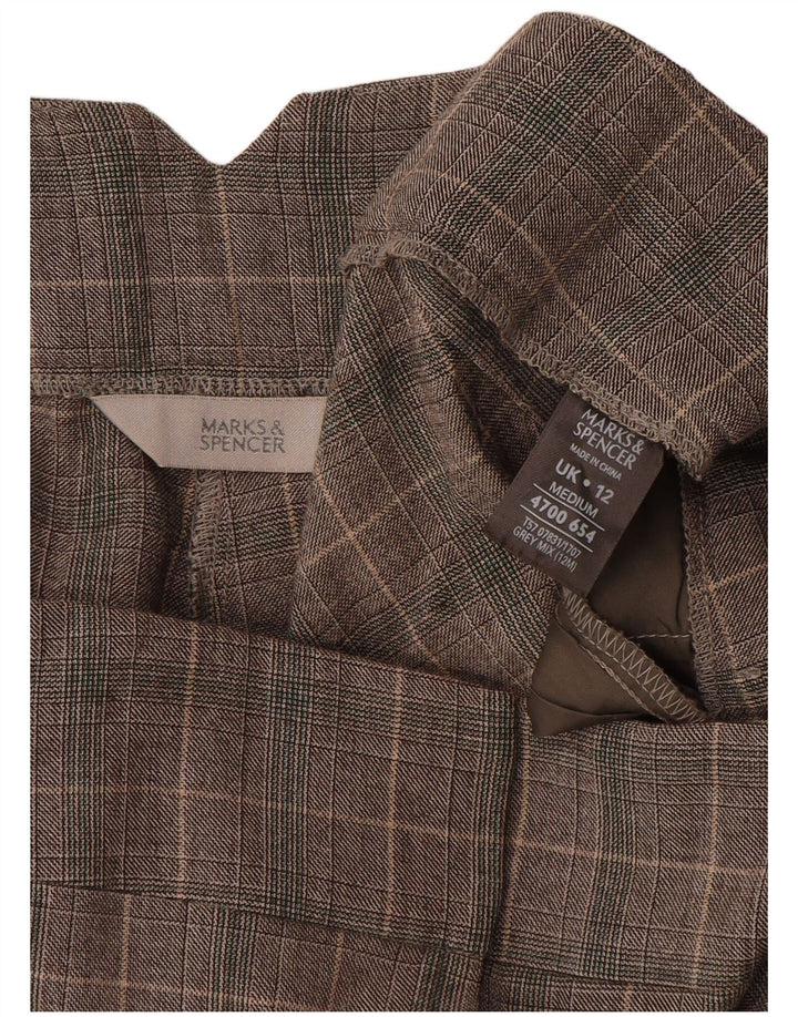 Женские капри Marks & Spencer UK 12 Medium W30 L23 Серые в клетку