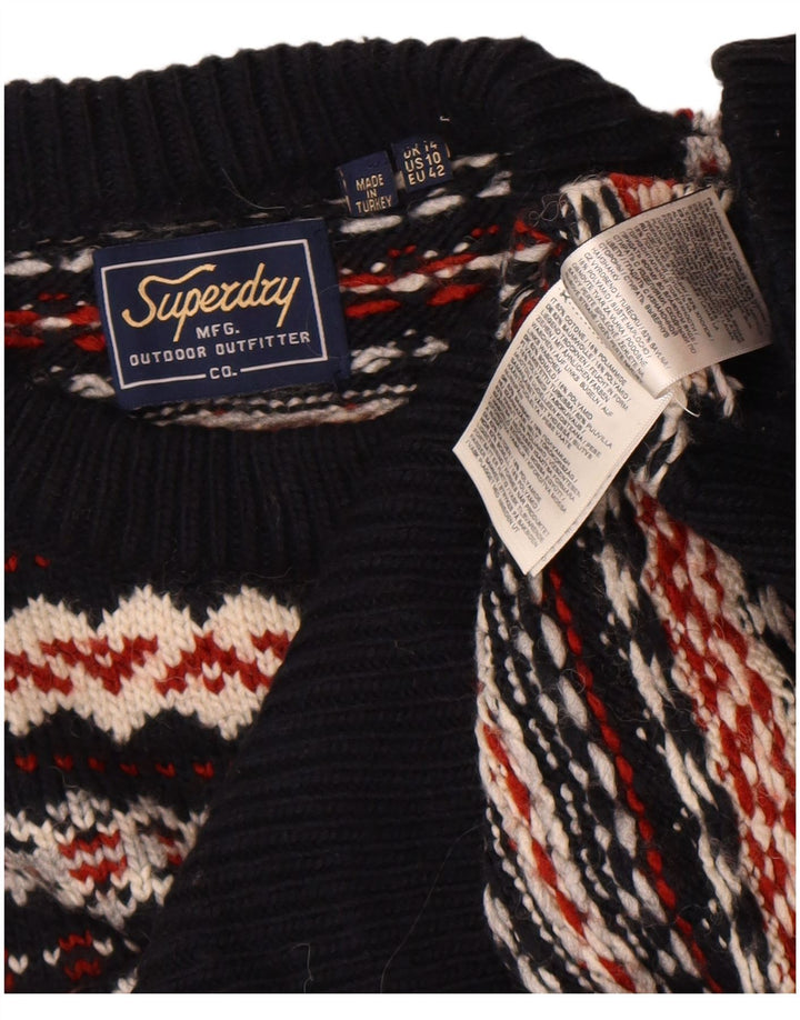 Женский джемпер с круглым вырезом Superdry UK 14, большой разноцветный