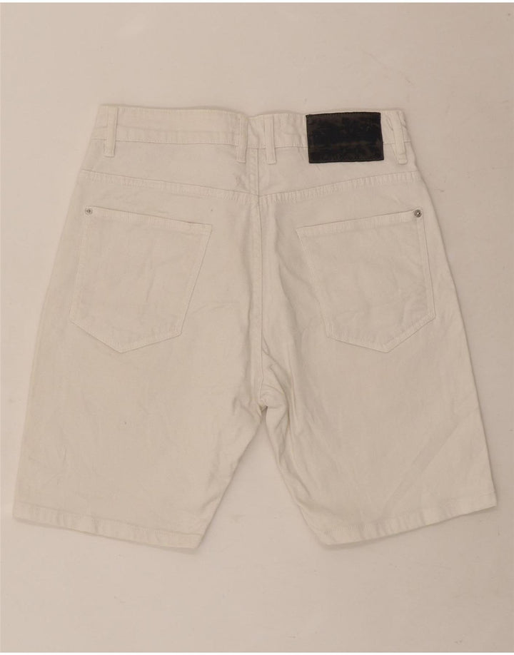 Мужские джинсовые шорты Zara EU 38, маленькие W30, белый хлопок