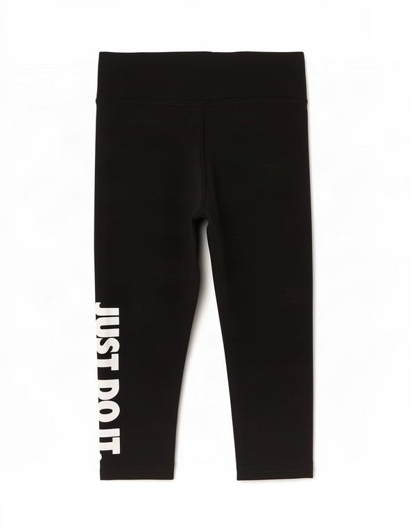 Женские леггинсы-капри с рисунком Nike Dri Fit UK 14, средний черный, хлопок