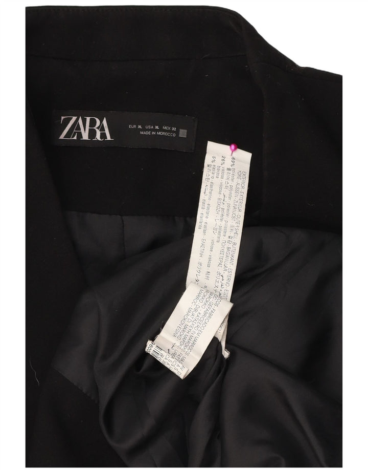 Женский пиджак Zara UK 18 XL, черный полиэстер