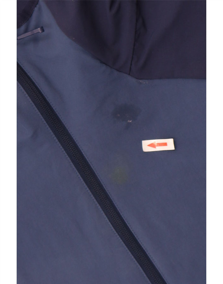 Мужская куртка-дождевик с капюшоном The North Face, Великобритания 44, размер 2XL, синяя, с цветными блоками
