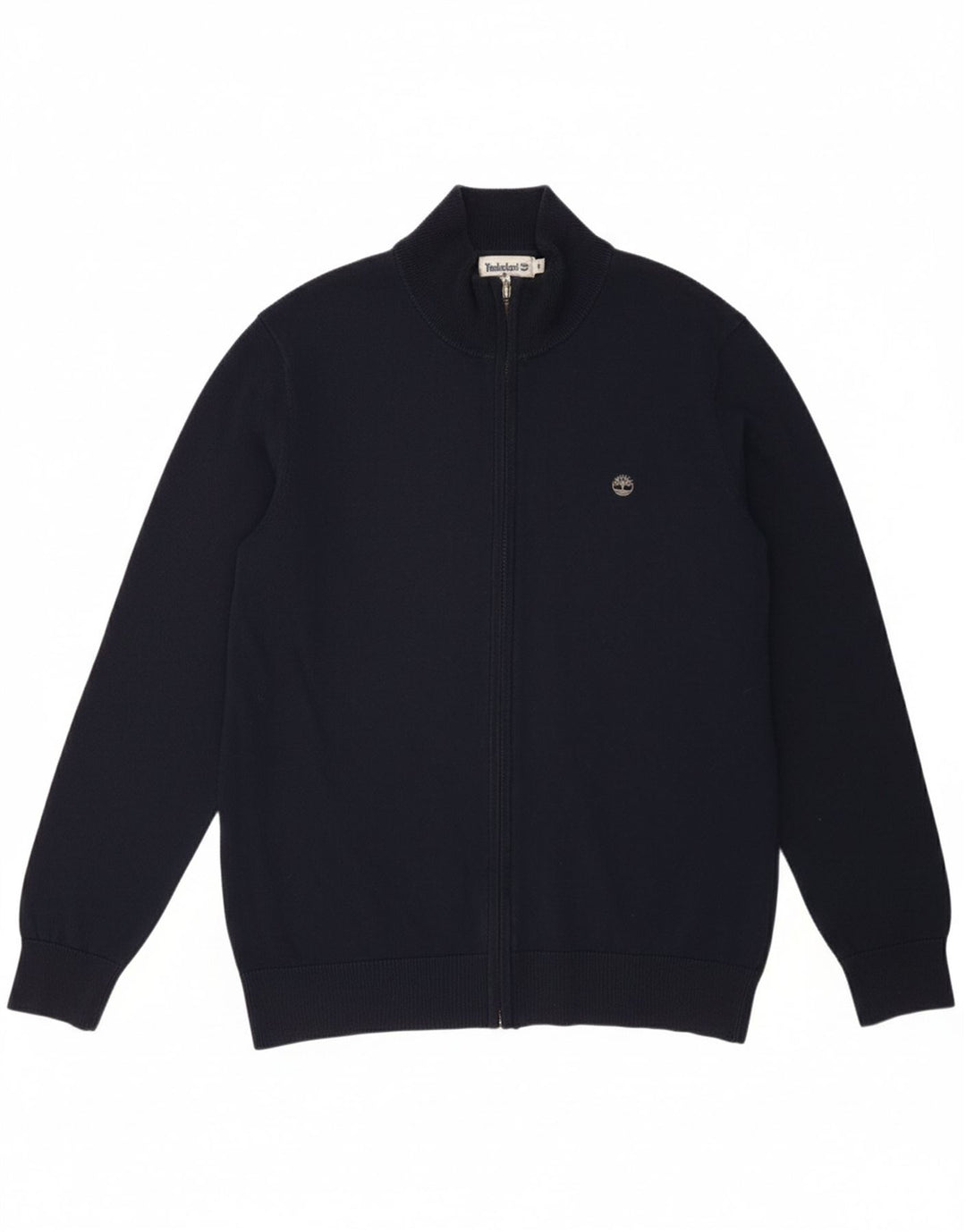 TIMBERLAND Mens Cardigan Sweater Medium Navy Blue Cotton