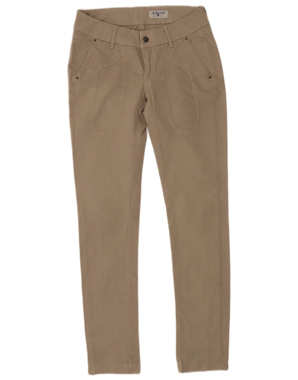 Женские повседневные брюки скинни Jeckerson W27 L32, бежевый хлопок