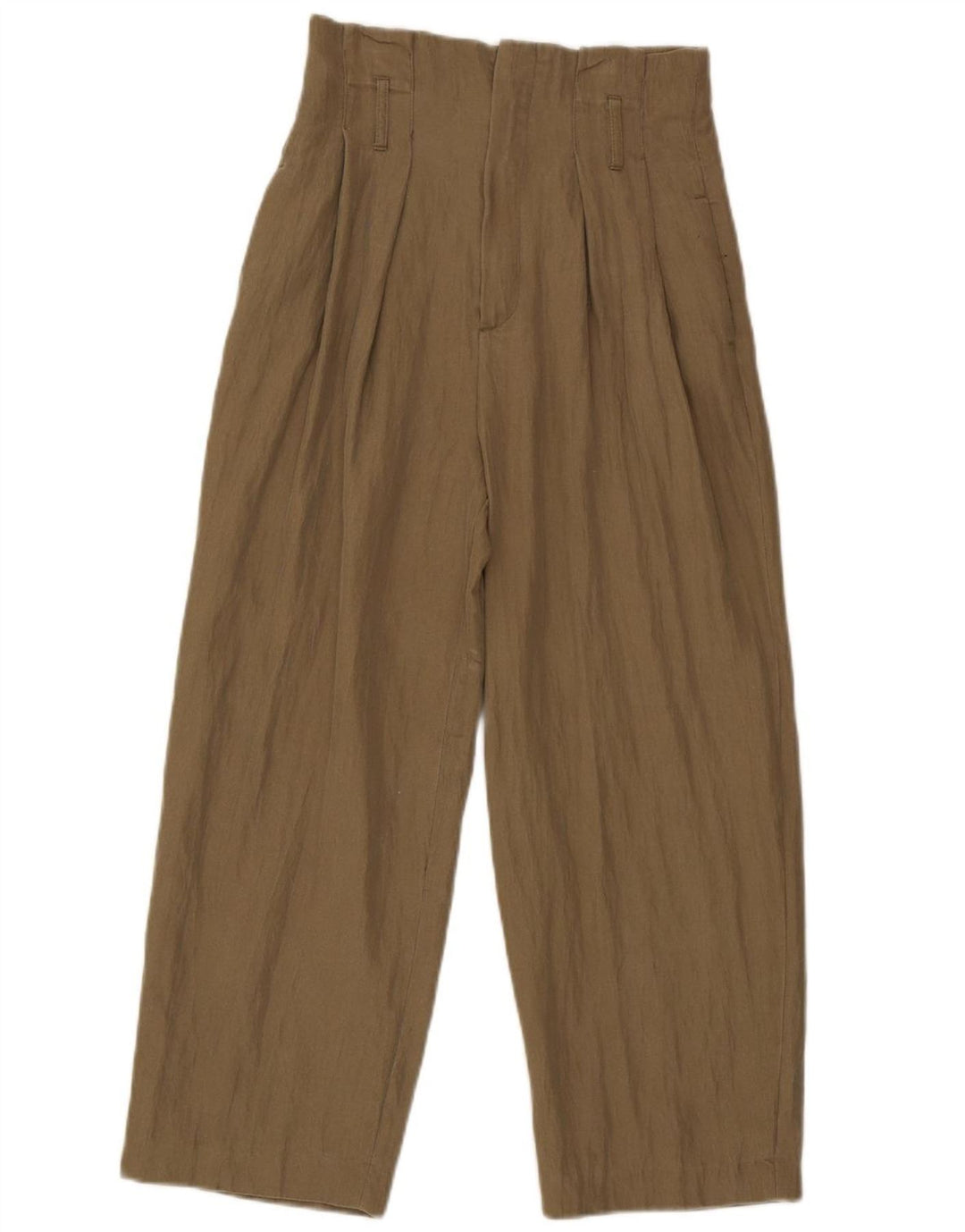 Женские укороченные брюки Zara, маленькие W26 L24, хаки