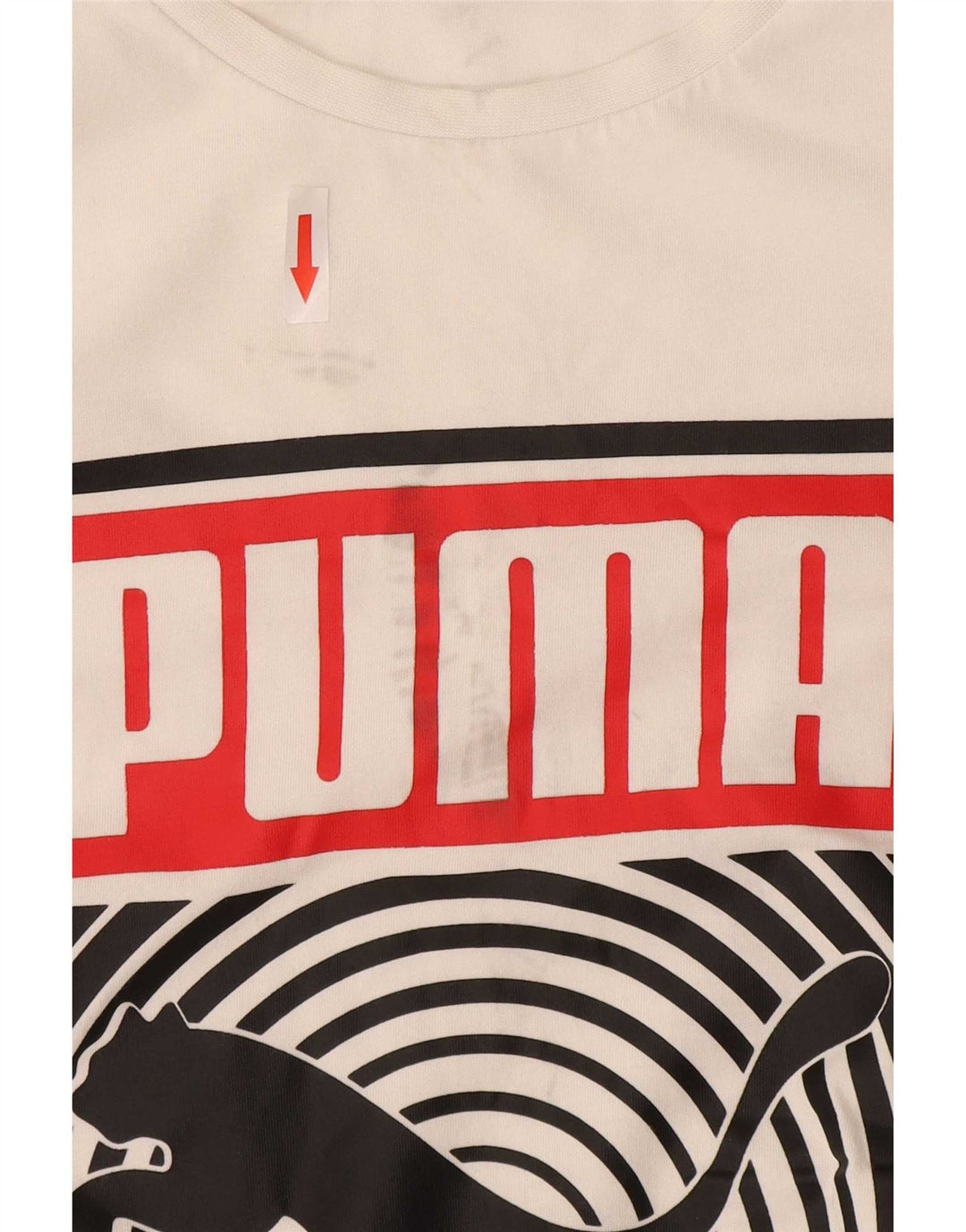 Мужская футболка с рисунком Puma, большой белый хлопок
