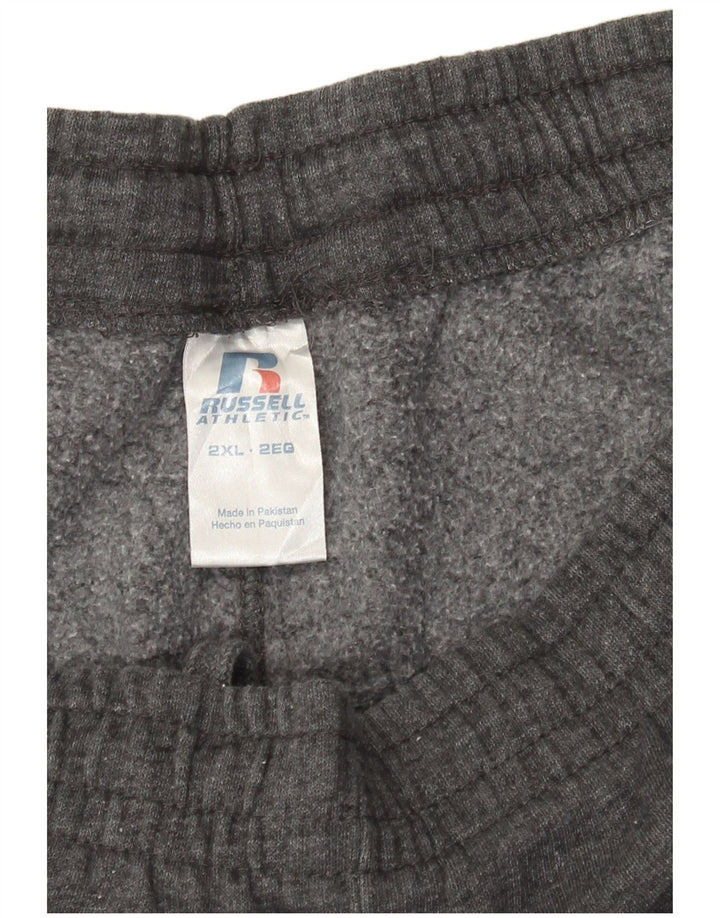 Мужские спортивные брюки Russell Athletic 2XL, серый хлопок с крапинками