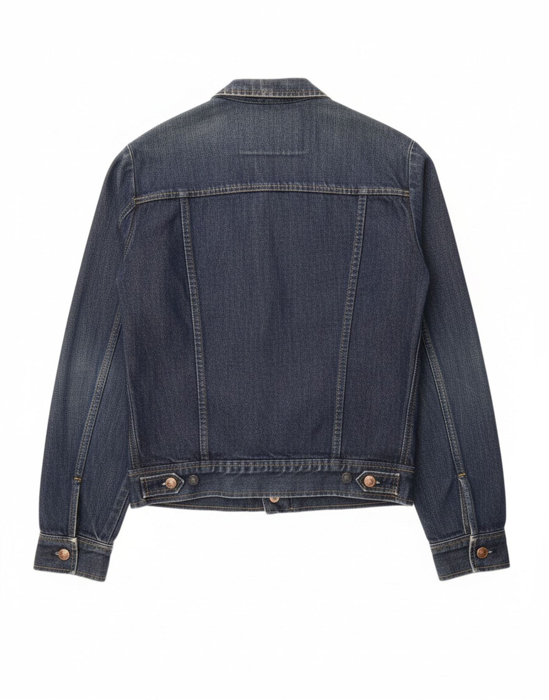 VINTAGE Mens Denim Jacket UK 36 Small Navy Blue
