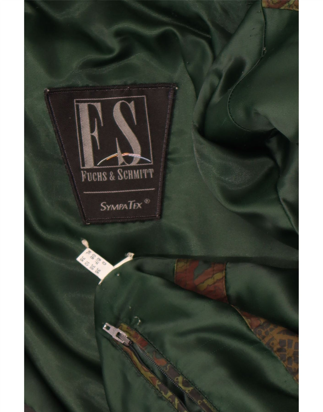 Женская ветровка FUCHS & SCHMITT UK 10, маленькая зеленая с пейсли