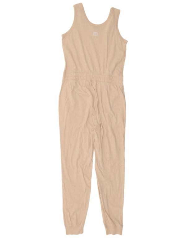 G-Star Womens Sleeveless Jumpsuit UK 14 Large Beige Cotton
