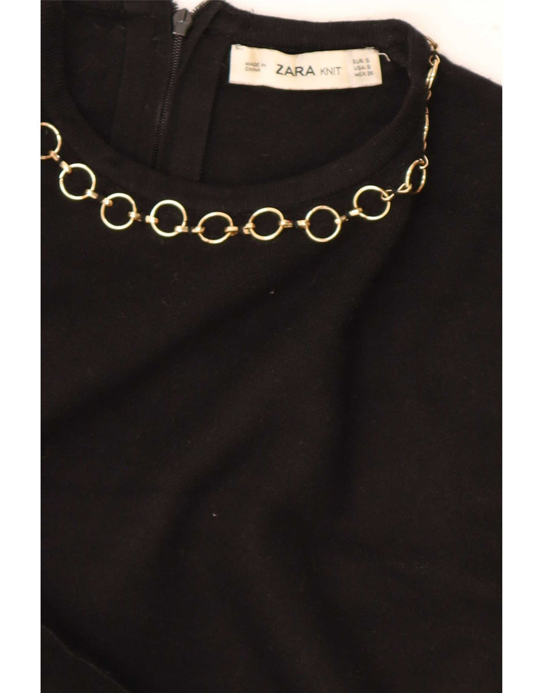Женская блузка Zara Top UK 10, маленькая черная