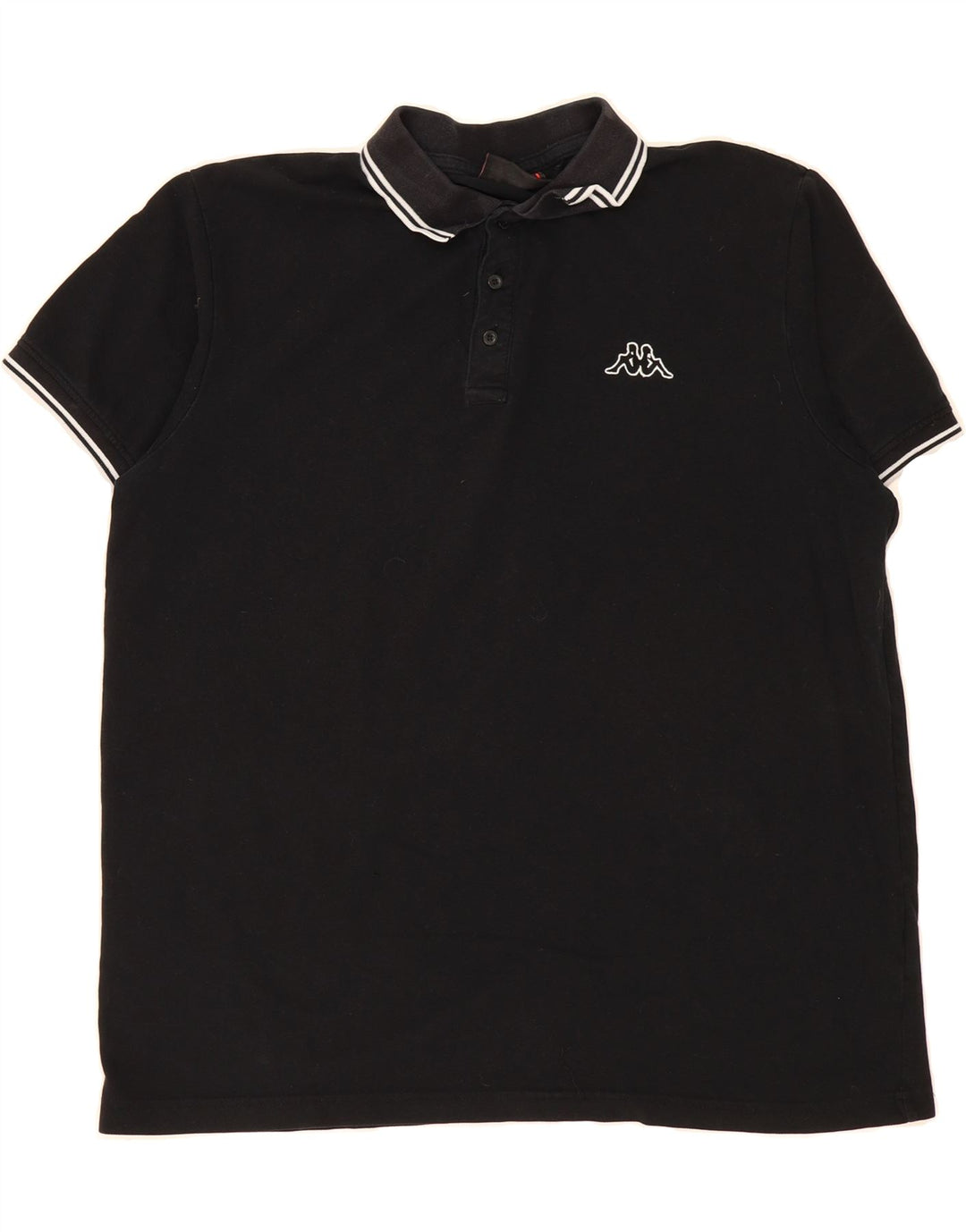 KAPPA Mens Polo Shirt XL Black Cotton Vintage Kappa and Second-Hand Kappa from Messina Hembry 
