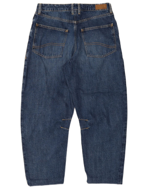 Женские укороченные джинсы с высокой посадкой Fat Face W30 L24 Темно-синий хлопок