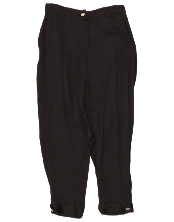 Женские укороченные брюки Zara Medium W28 L25 Черные из вискозы