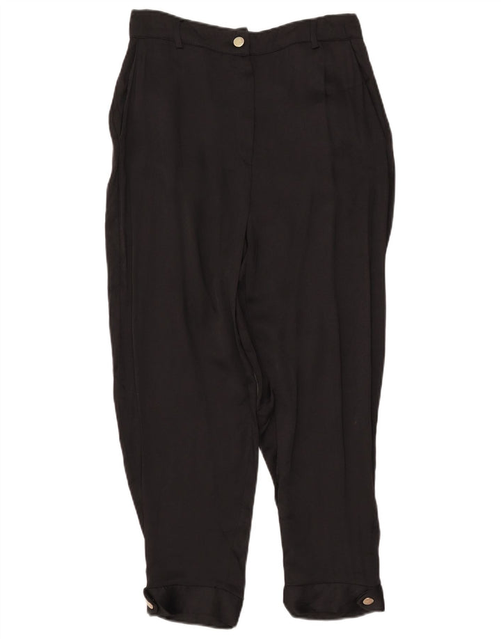 Женские укороченные брюки Zara Medium W28 L25 Черные из вискозы