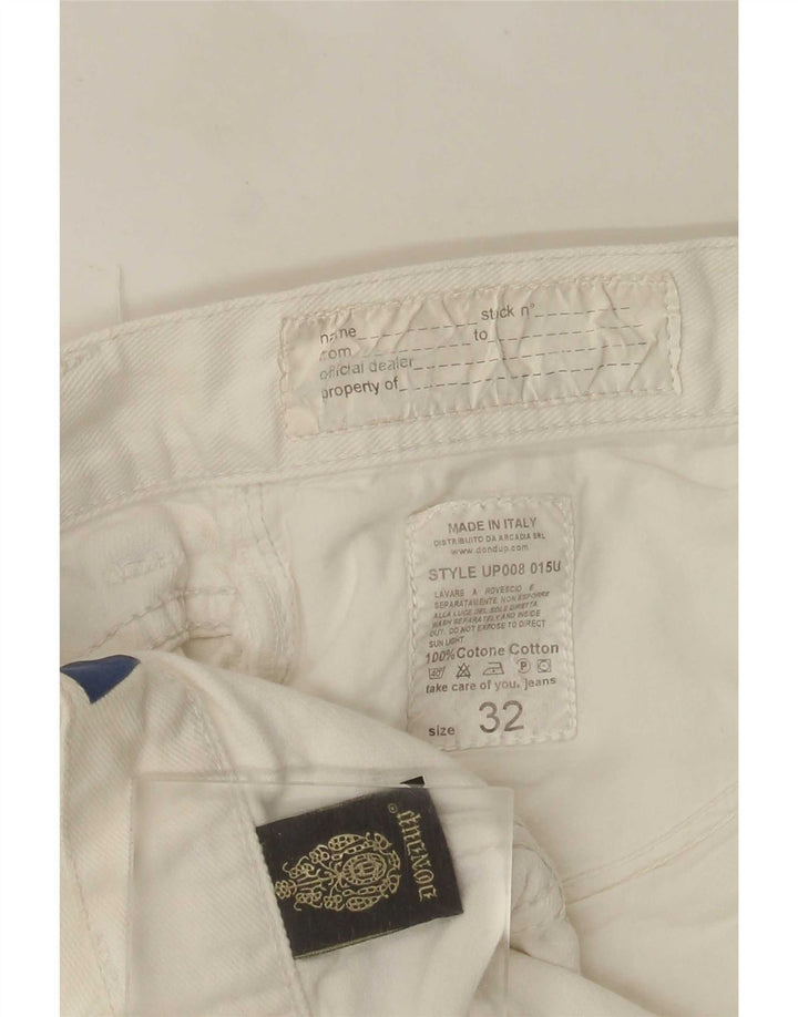 Dondup Женские прямые джинсы W32 L29 Белый хлопок