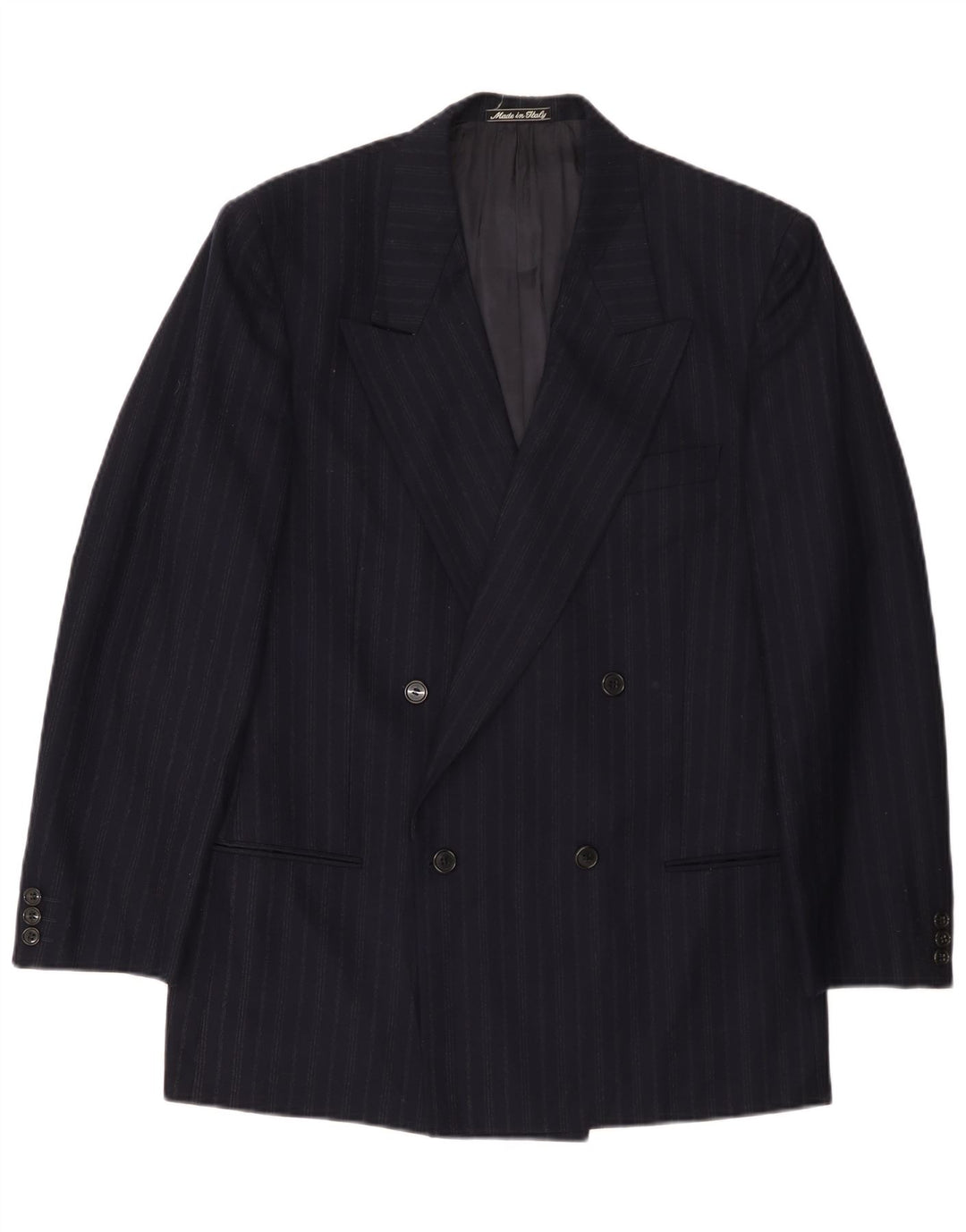 Мужской пиджак Giorgio Armani UK 38 средний темно-синий в тонкую полоску