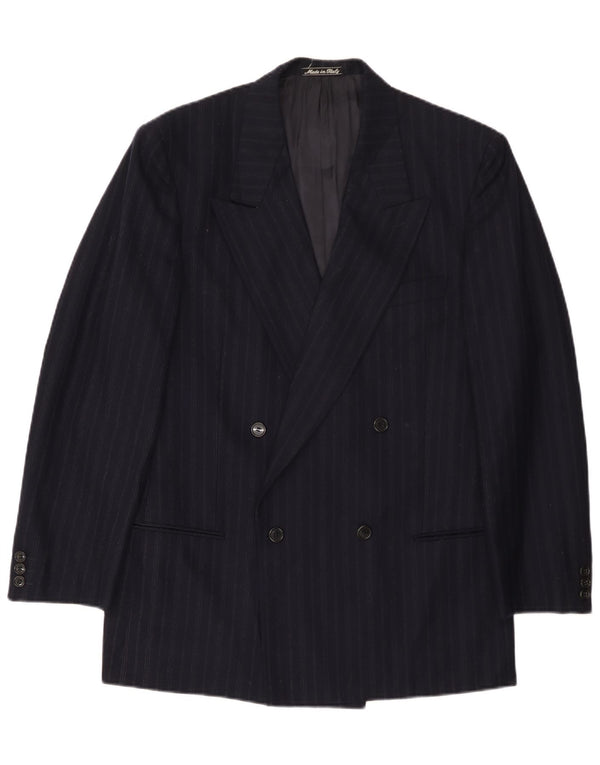 Мужской пиджак Giorgio Armani UK 38 средний темно-синий в тонкую полоску