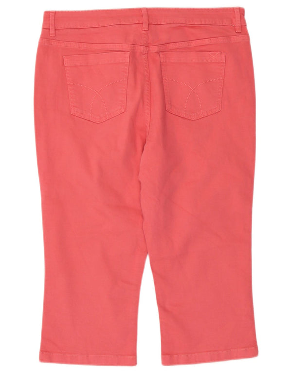 Crew Clothing Женские прямые брюки-капри UK 14, большие W34 L19, розовые