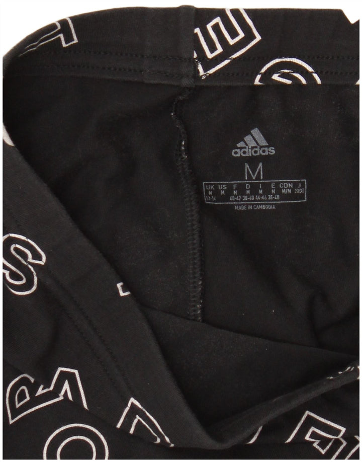 Женские леггинсы с рисунком Adidas UK 12/14, средние, черные