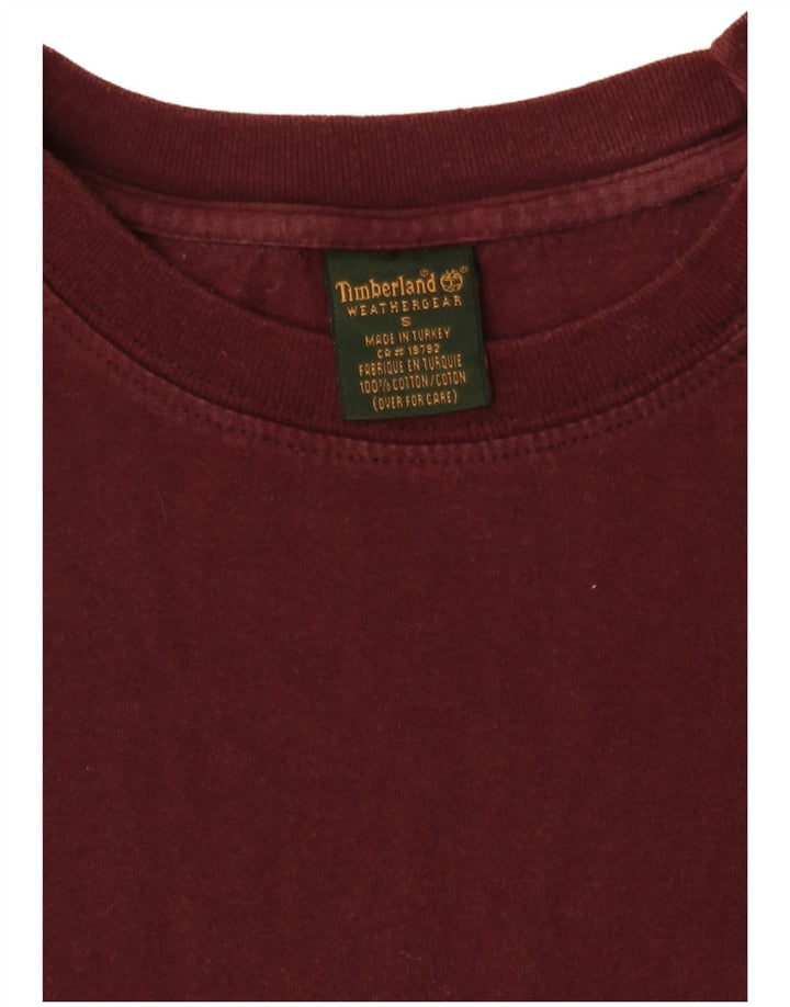 Мужская футболка Timberland, маленький бордовый хлопок