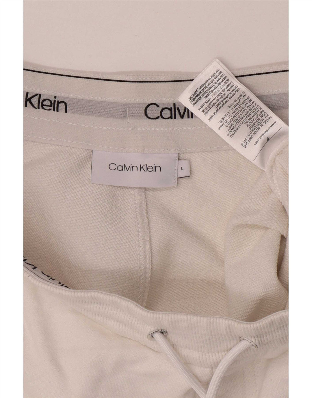 Мужские спортивные шорты Calvin Klein, большие белые хлопковые