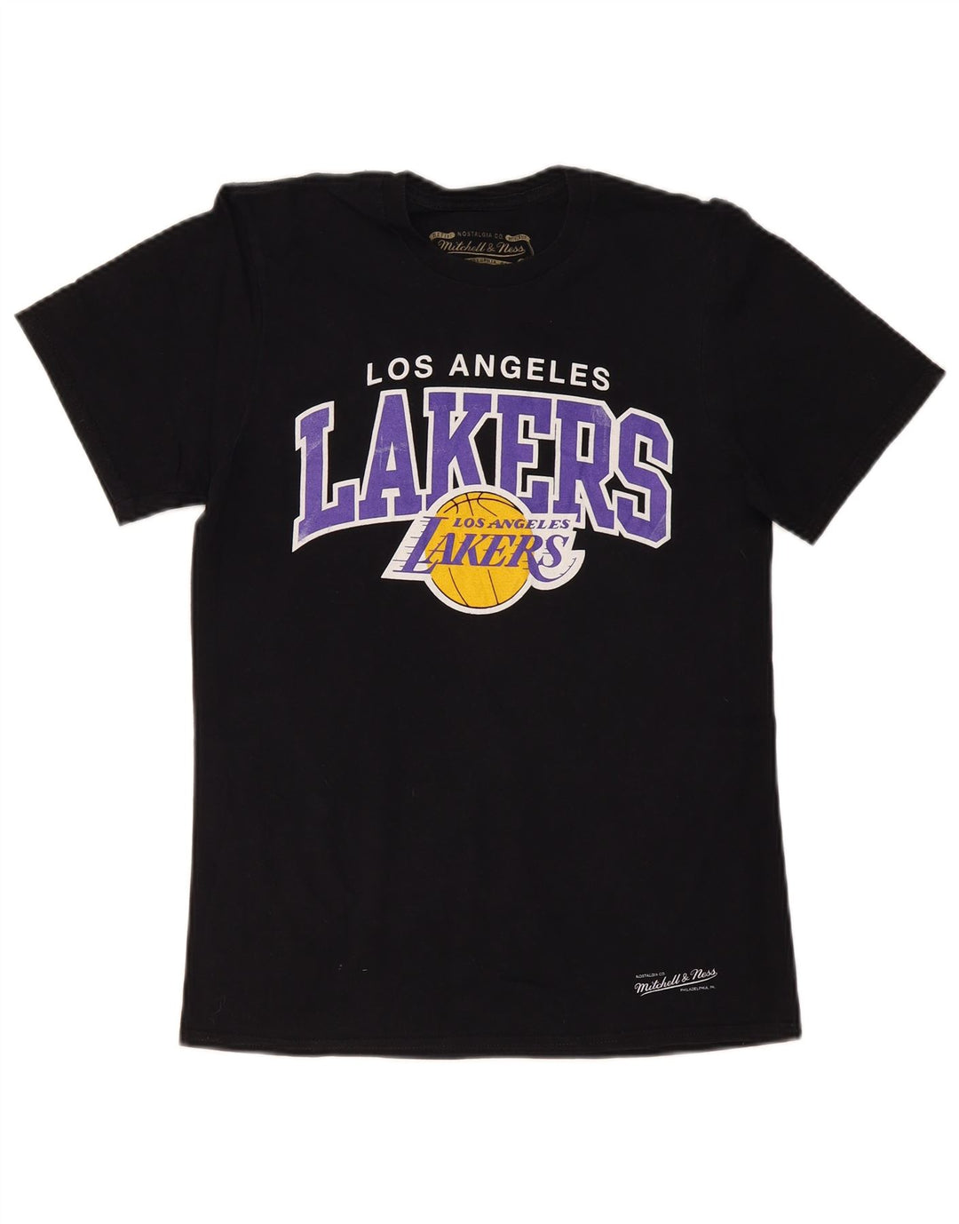 Мужская футболка с рисунком Los Angeles Lakers MITCHELL & NESS, маленькая черная