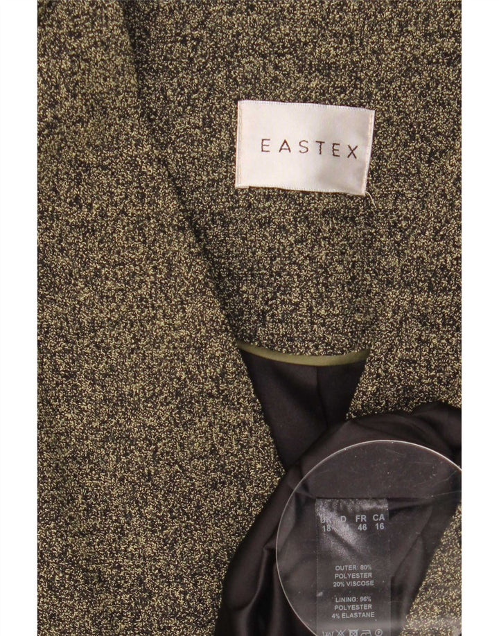 Женский пиджак Eastex UK 18 XL, зеленый полиэстер с крапинками