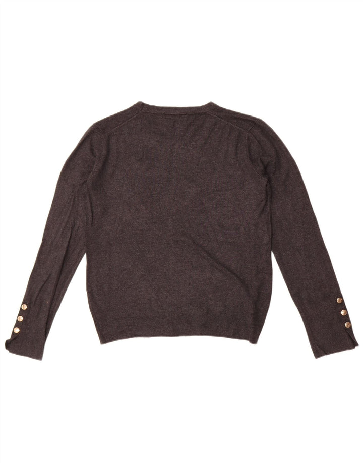 Женский джемпер с круглым вырезом Zara UK 14, большой серый цвет