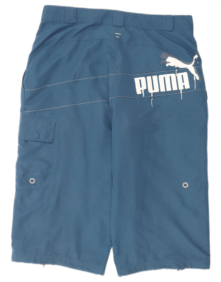 Мужские шорты карго с рисунком Puma Medium W30 синие