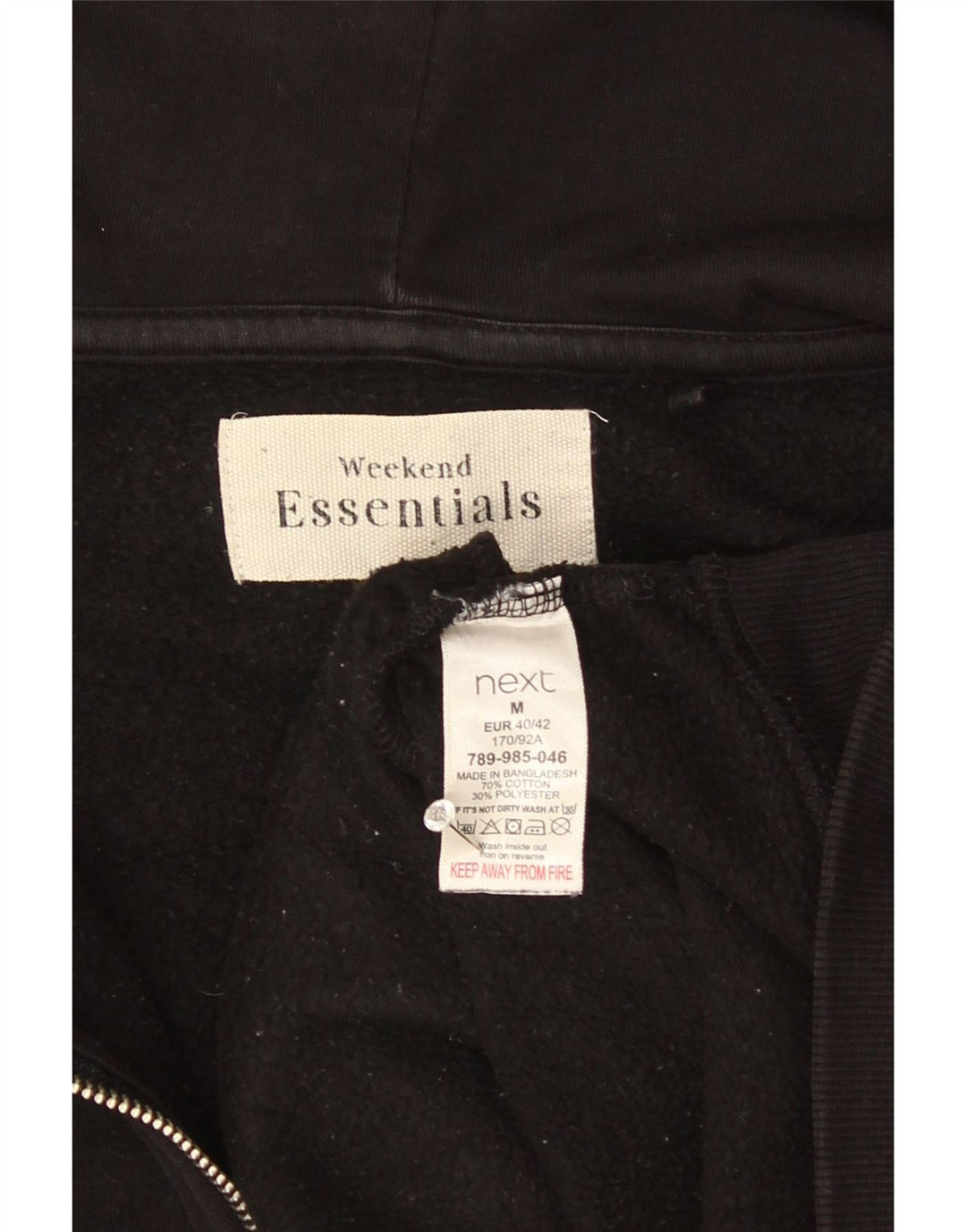Женский свитер с капюшоном на молнии Essentials UK 14, средний черный, хлопок