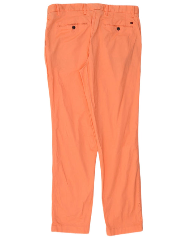 Мужские прямые брюки чинос Tommy Hilfiger W36 L32 оранжевые, хлопок
