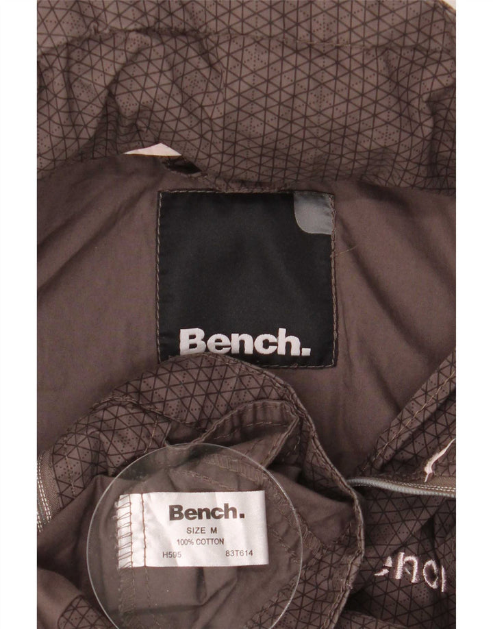 Женская куртка-бомбер с капюшоном с графическим рисунком Bench UK 14, хлопковый средний коричневый цвет