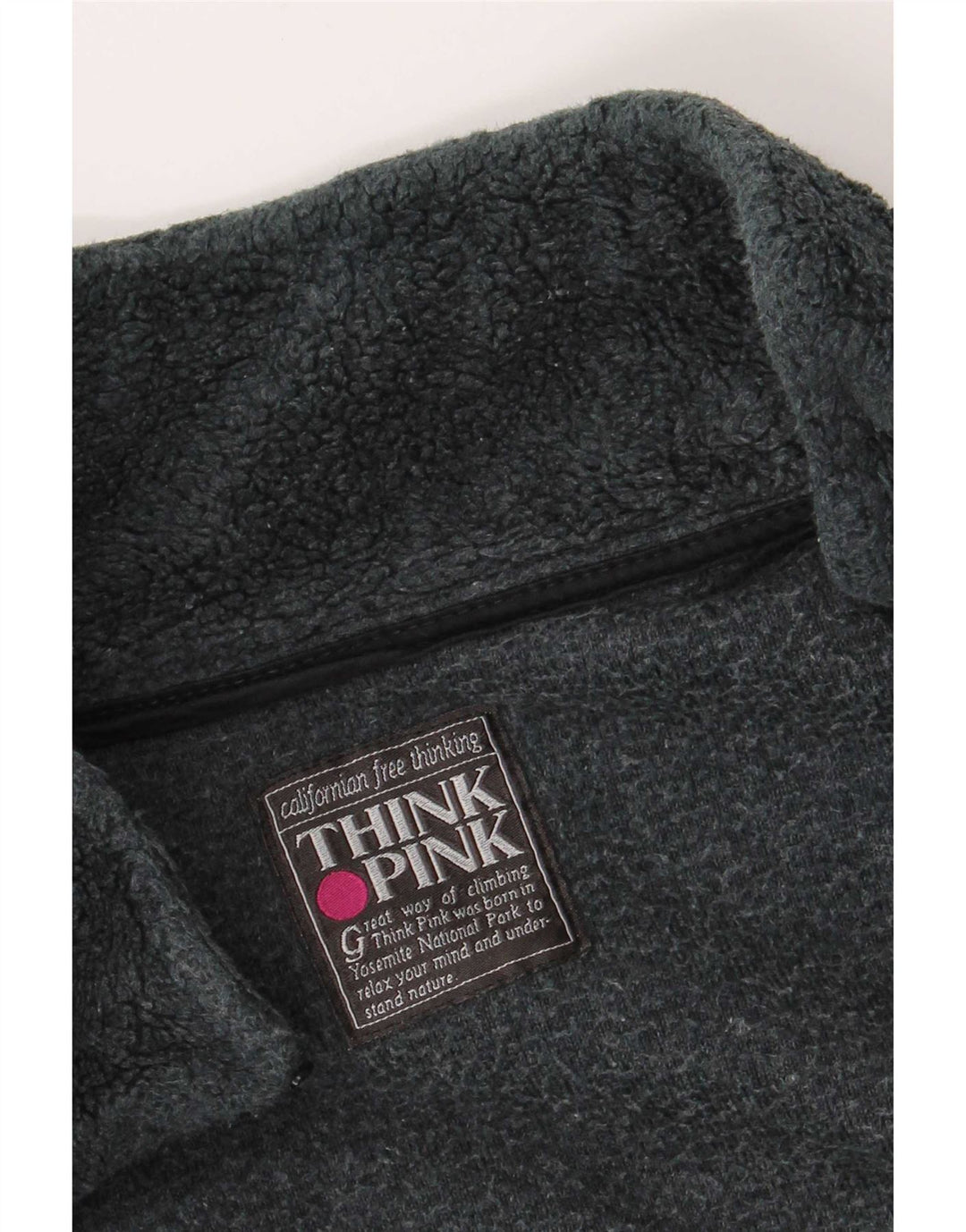 Мужская флисовая куртка Think Pink UK 42 XL, серый полиэстер с геометрическим рисунком