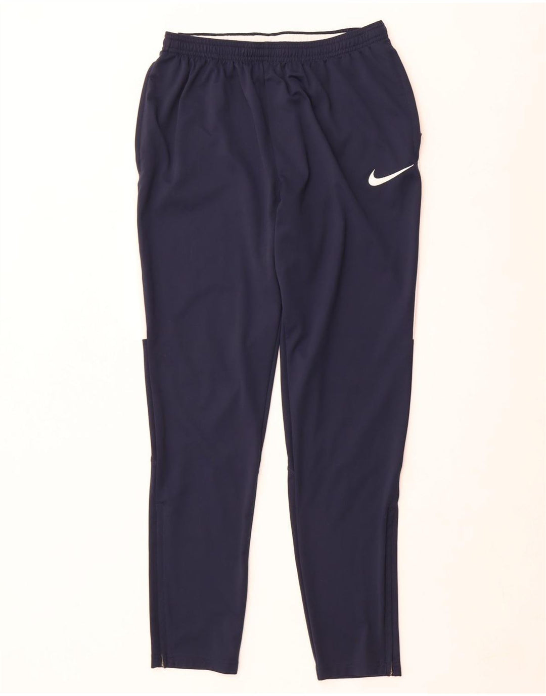 Мужские спортивные брюки Nike Dri Fit среднего размера, темно-синие, полиэстер с цветными блоками