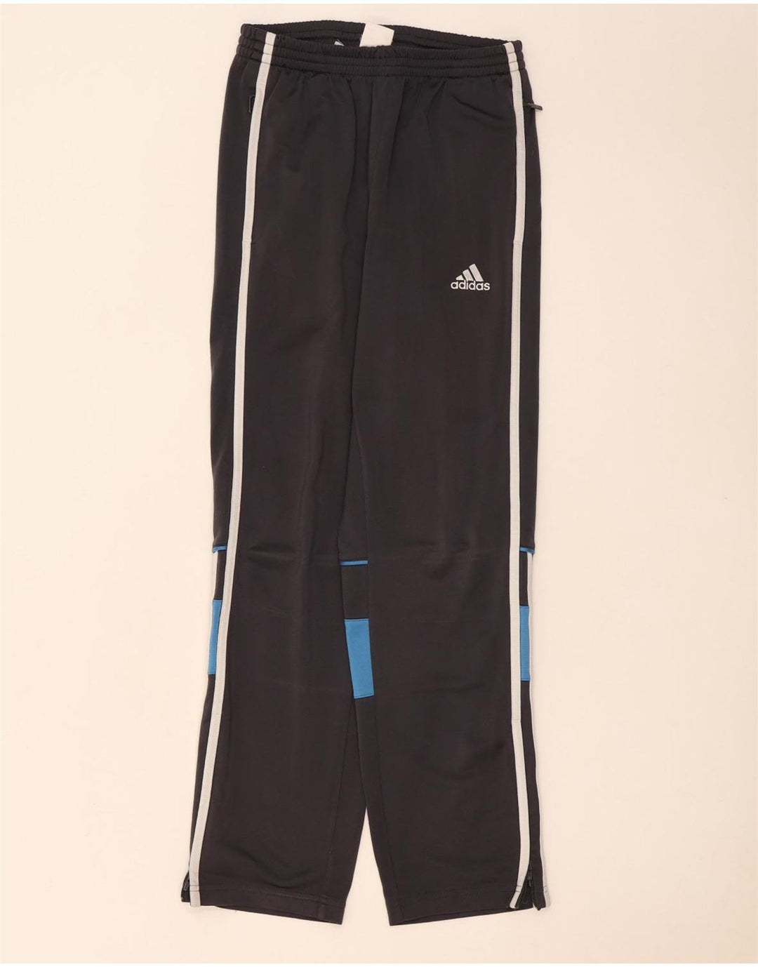 Спортивные брюки Adidas для мальчиков 11–12 лет, серые, полиэстер с цветными блоками