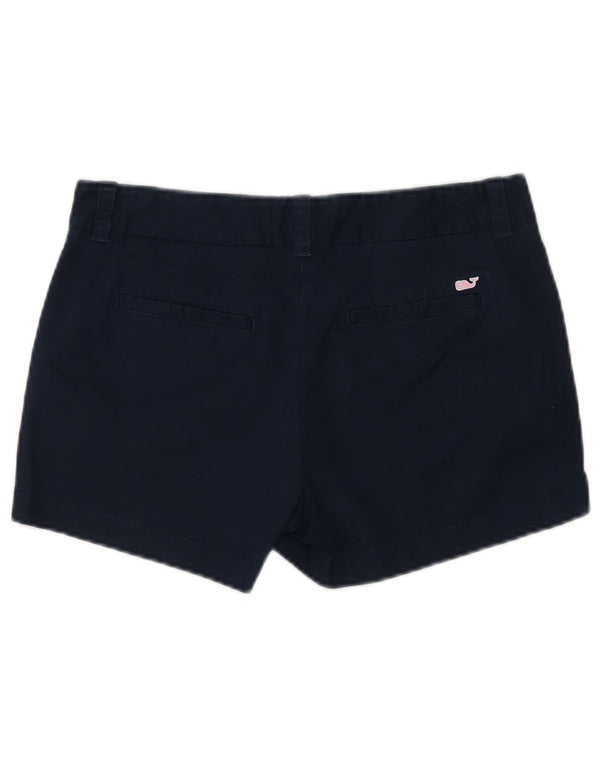 VINEYARD VINES Женские шорты чинос с высокой талией США 2 XS W20 Темно-синие хлопковые