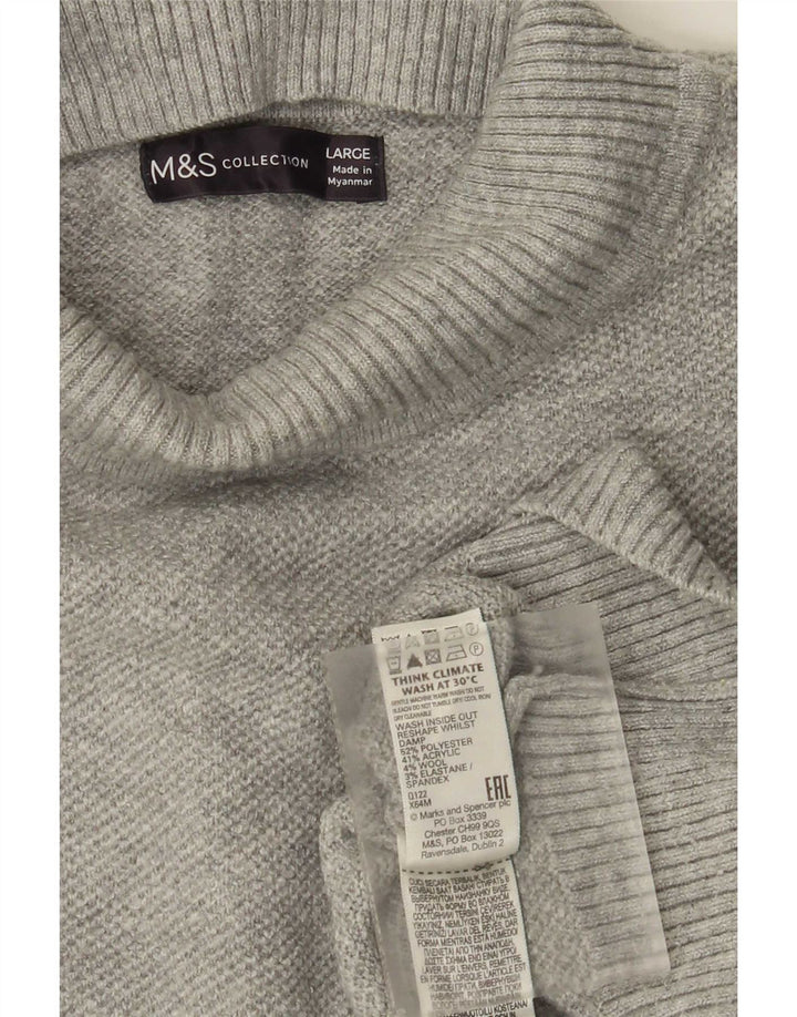 Женский джемпер с высоким воротником Marks & Spencer, Великобритания, 16, большой серый