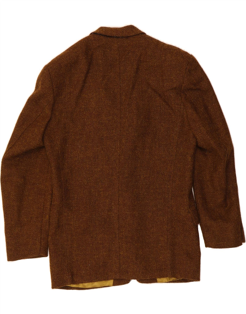 HUGO BOSS Mens 3 Button Blazer Jacket Size 98 Large Brown Virgin Wool Vintage Hugo Boss and Second-Hand Hugo Boss from Messina Hembry 
