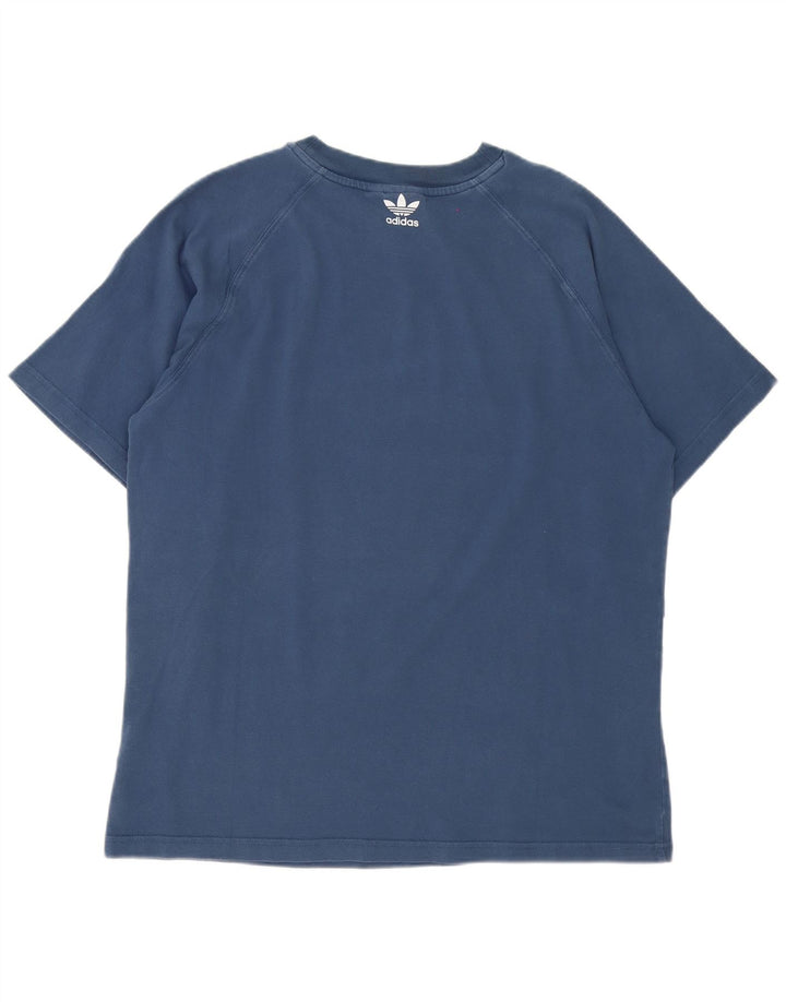 Мужская футболка с рисунком Adidas Top Medium Blue Cotton